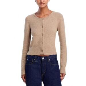 NEW RAILS matilda cashmere cardigan in heather oat